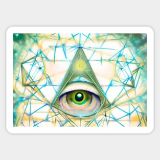 Illuminated Vision (8) - Trippy Psychedelic Eye Sticker